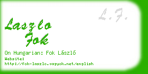 laszlo fok business card